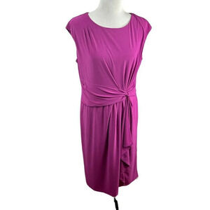 Coldwater Creek Dress, Size Large, Sleeveless, Sheath, Stretch, Pink, Purple